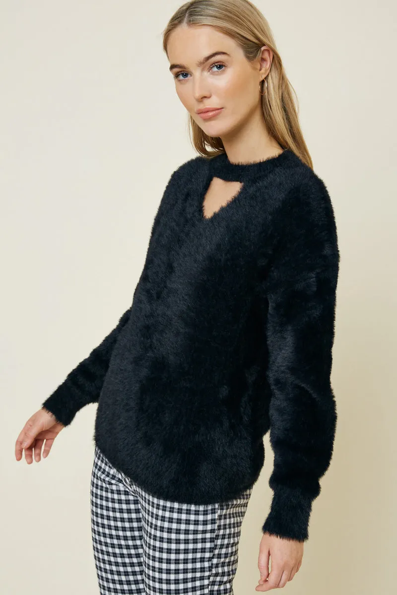 Womens Mohair Knit Cutout Sweater sold by Hayden product image thumbnail 3