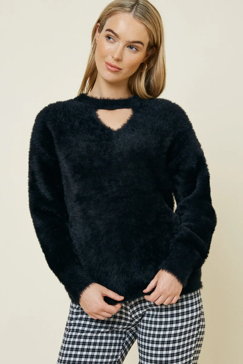 Womens Mohair Knit Cutout Sweater sold by Hayden