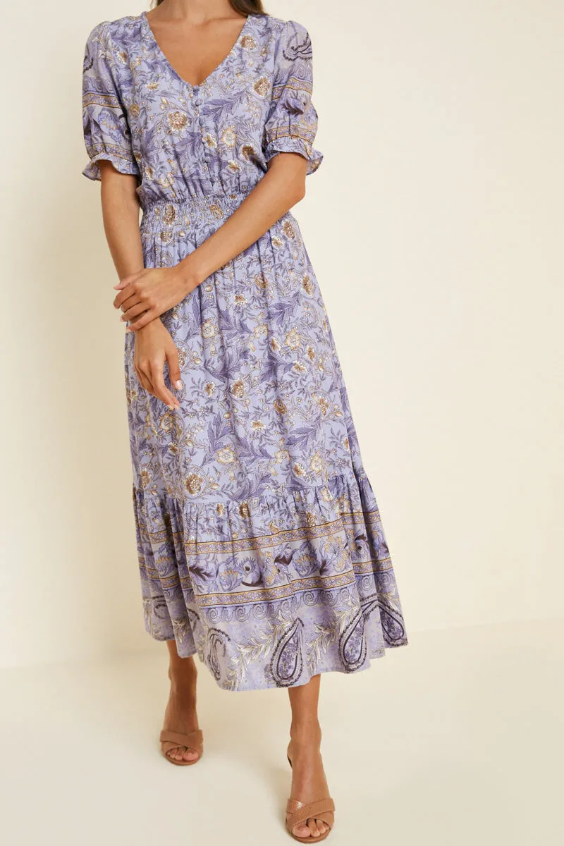 Womens Floral Smock Waist Maxi Dress sold by Hayden product image thumbnail 3