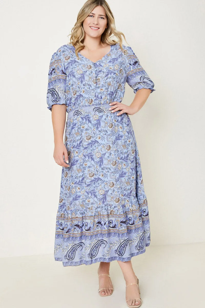 Womens Floral Smock Waist Maxi Dress sold by Hayden product image thumbnail 2