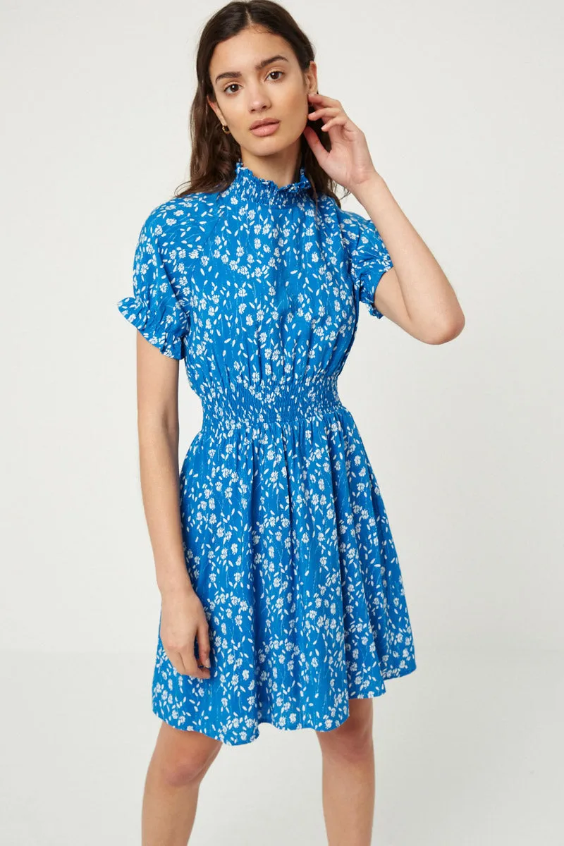 Womens Floral Smocked Neck Mini Dress sold by Hayden