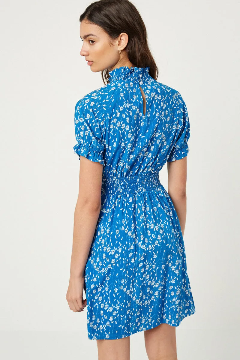 Womens Floral Smocked Neck Mini Dress sold by Hayden product image thumbnail 5