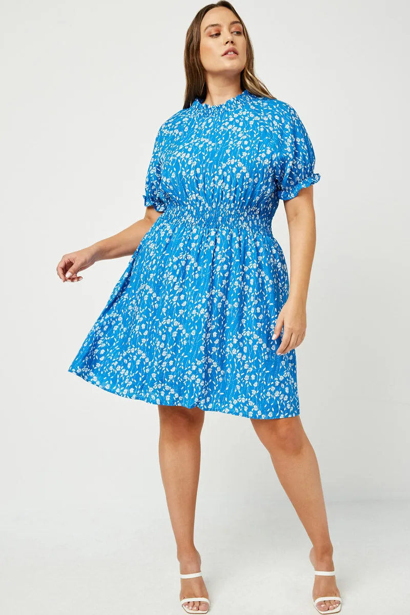 Womens Floral Smocked Neck Mini Dress sold by Hayden product image thumbnail 2