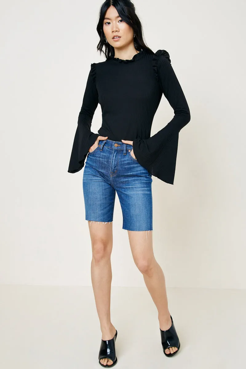 Womens Bell Sleeve Ruffle Collar Knit Top sold by Hayden product image thumbnail 3