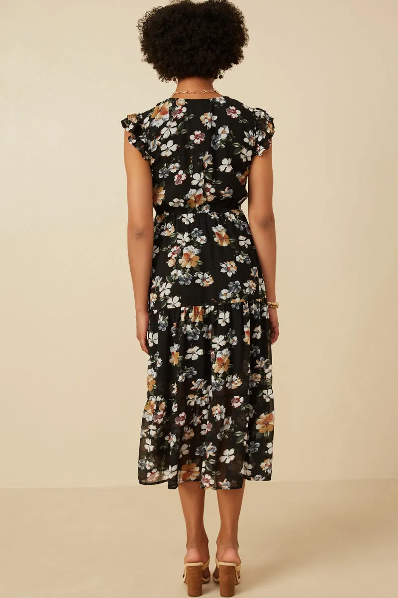 Womens Smocked Romantic Floral Ruffled Tank Dress sold by Hayden product image thumbnail 5