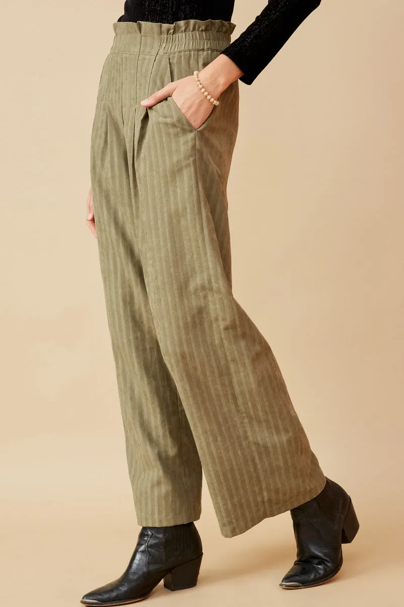 Womens Pleated Front Striped Wide Leg Pants sold by Hayden product image thumbnail 3