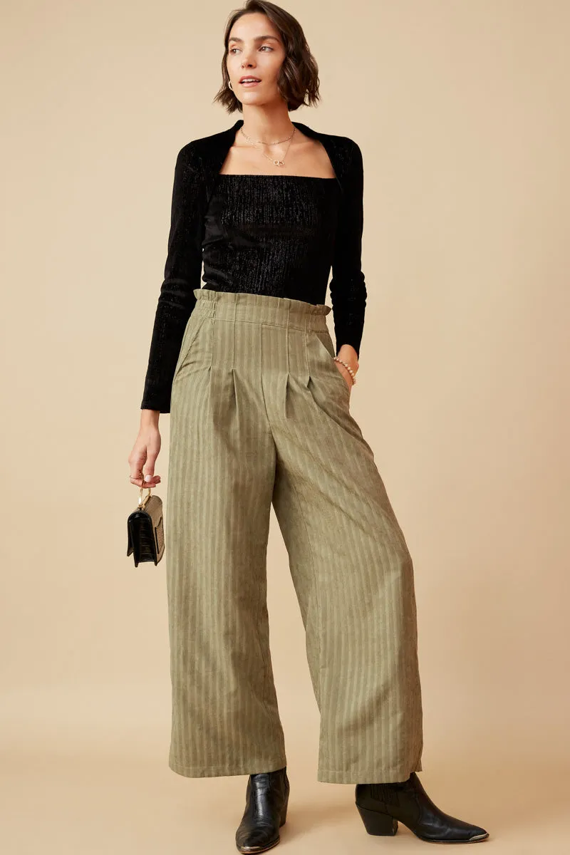 Womens Pleated Front Striped Wide Leg Pants sold by Hayden product image thumbnail 5