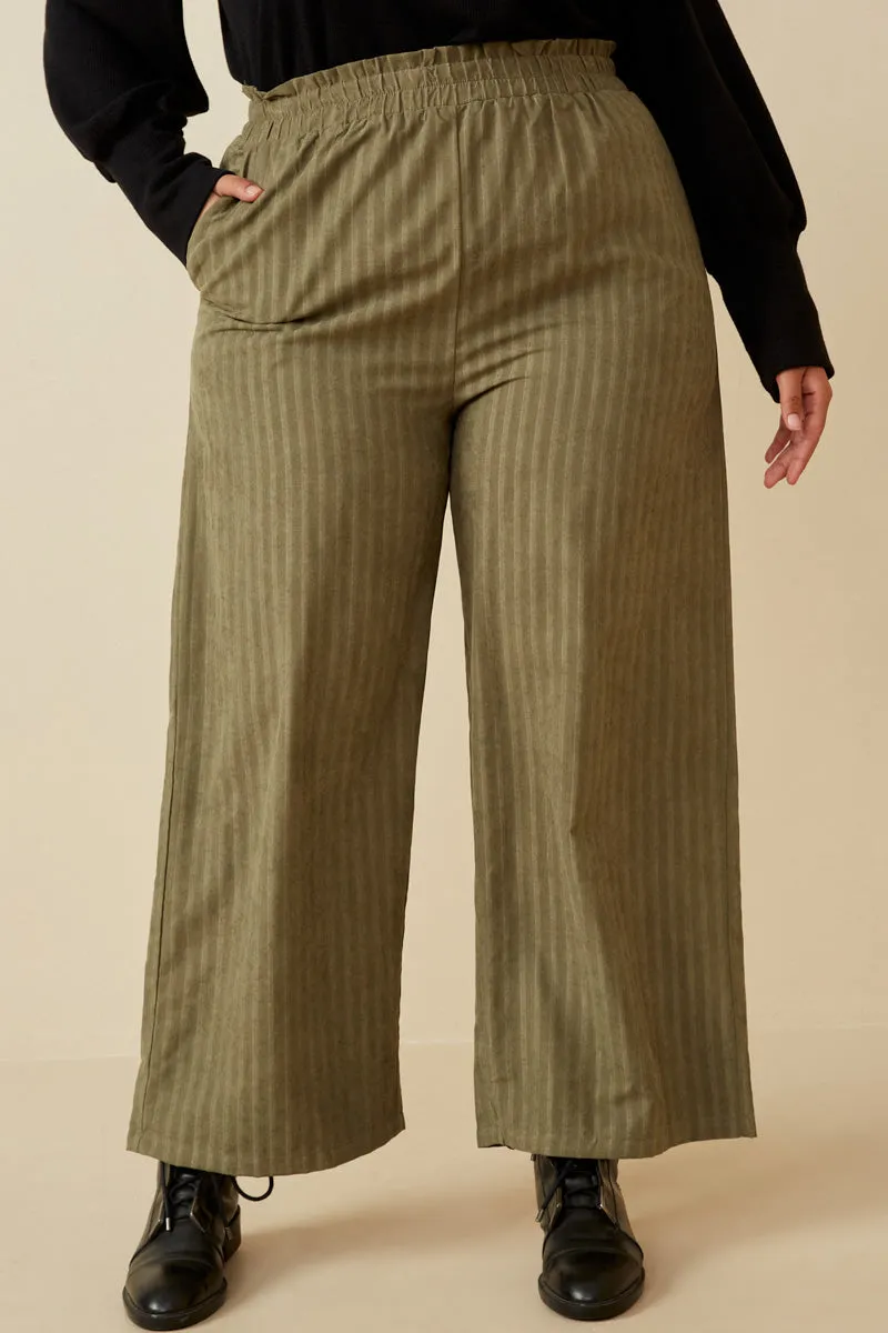 Womens Pleated Front Striped Wide Leg Pants sold by Hayden product image thumbnail 2