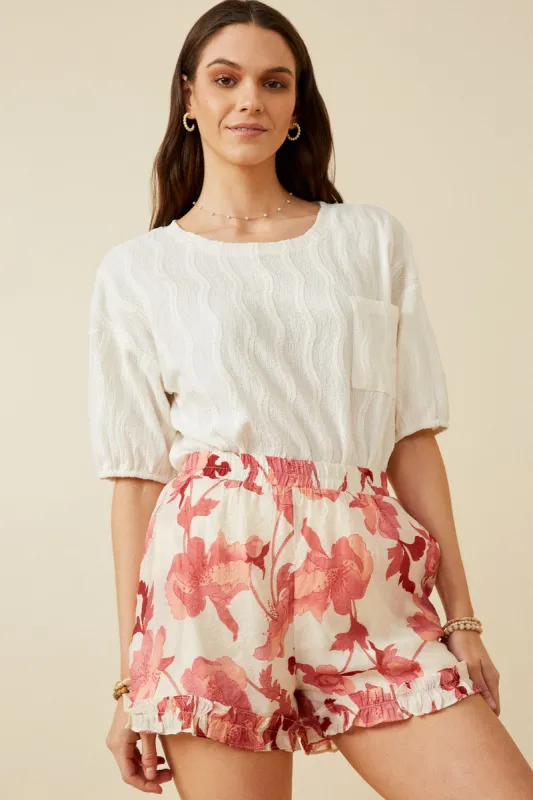 Womens Textured Knit Drop Shoulder Pocket Tee sold by Hayden