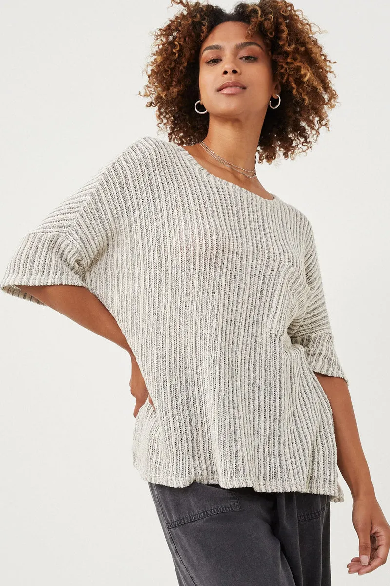 Womens Loose Knit Textured Pocket Detail Knit Top sold by Hayden