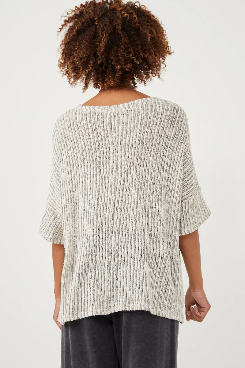 Womens Loose Knit Textured Pocket Detail Knit Top sold by Hayden product image thumbnail 5