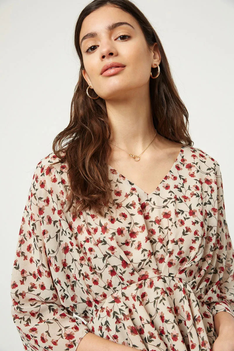 Womens Dolman Sleeve Floral Peplum Top sold by Hayden product image thumbnail 4