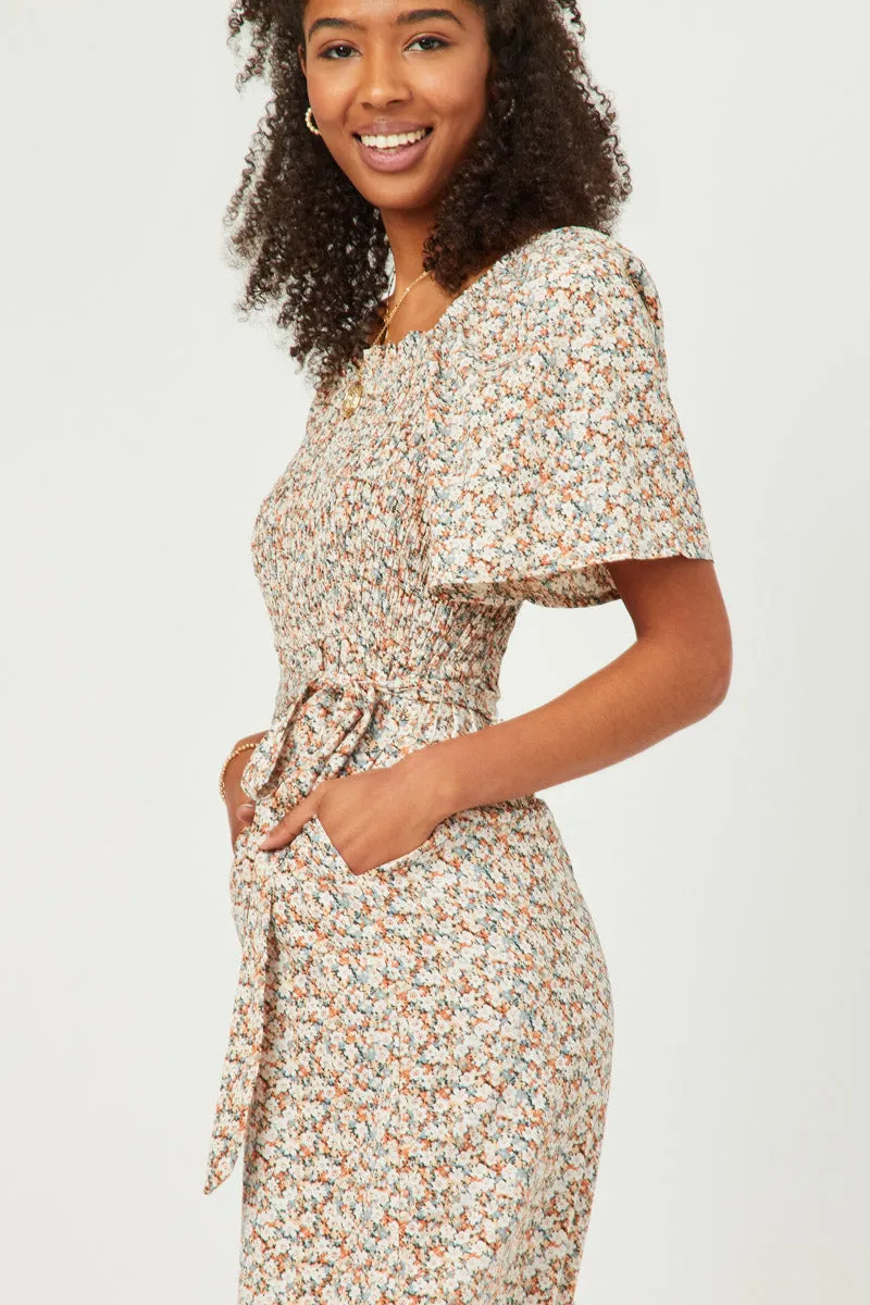 Womens Square Neck Belted Palazzo Jumpsuit sold by Hayden product image thumbnail 4