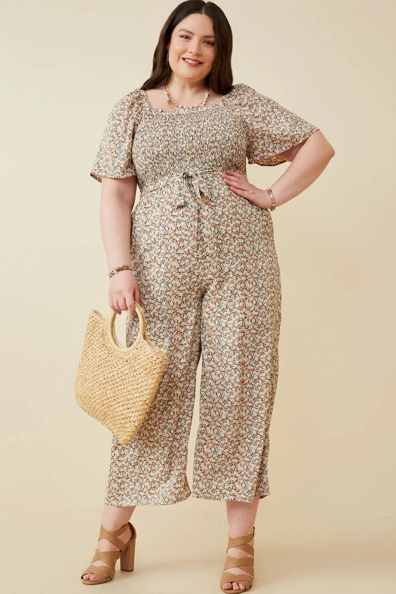 Womens Square Neck Belted Palazzo Jumpsuit sold by Hayden product image thumbnail 2