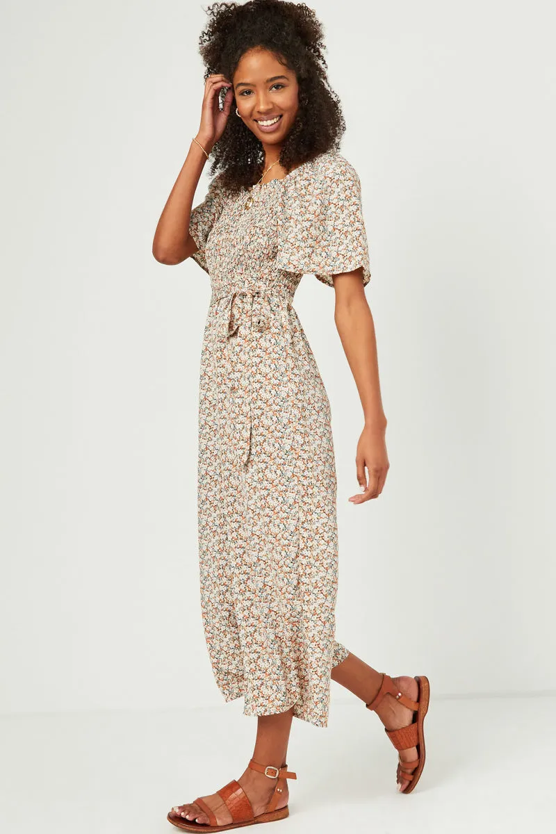 Womens Square Neck Belted Palazzo Jumpsuit sold by Hayden product image thumbnail 3