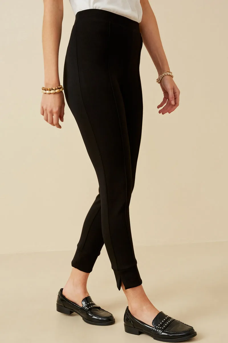 Womens Elastic Waist Slitted Knit Pants sold by Hayden product image thumbnail 3