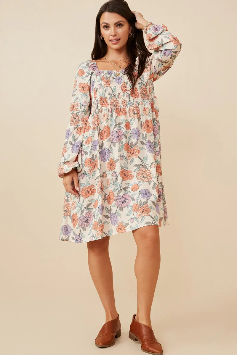 Womens Romantic Floral Smocked Detailed Dress sold by Hayden product image thumbnail 5