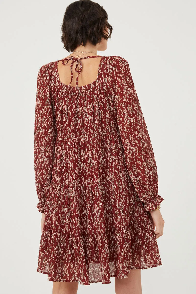 Womens Ditsy Floral Cinched Puff Sleeve Square Neck Dress sold by Hayden product image thumbnail 5