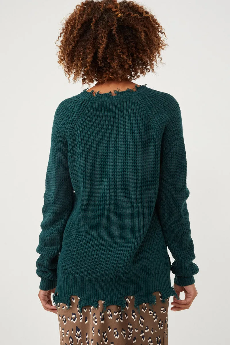 Womens Distressed Button Down Sweater sold by Hayden product image thumbnail 5