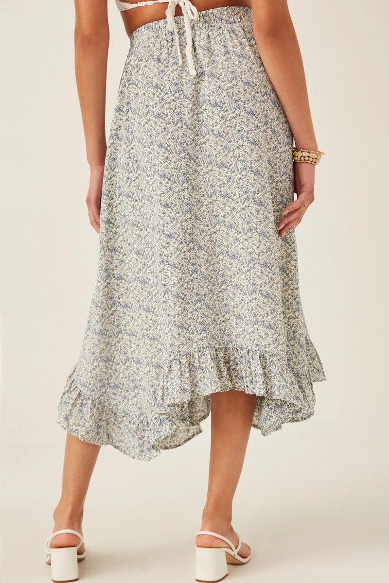 Womens Ditsy Floral Ruffled Handkerchief Hem Skirt sold by Hayden product image thumbnail 4
