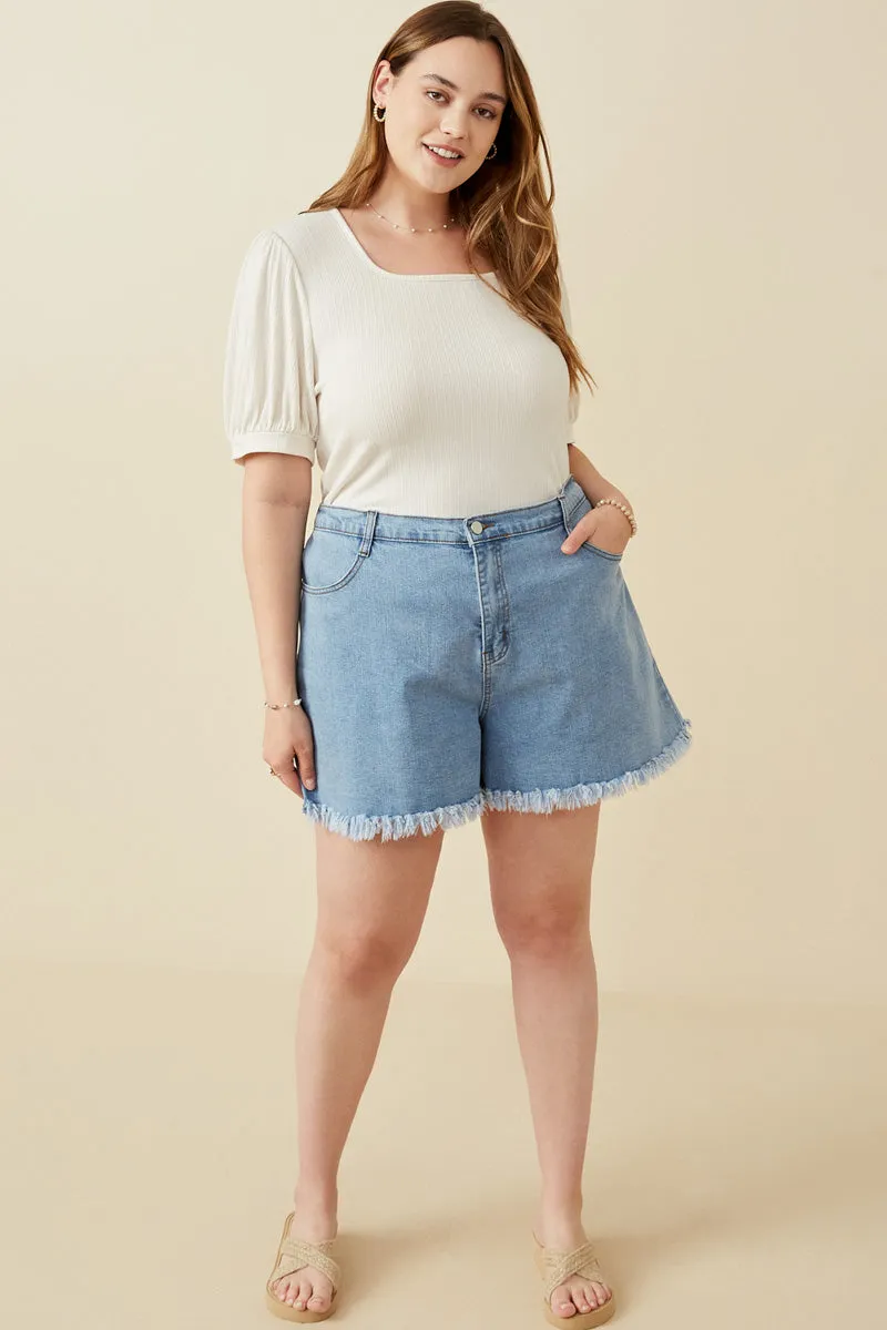 Womens Scoop Neck Puff Sleeve Tie Detail Knit Bodysuit sold by Hayden product image thumbnail 2