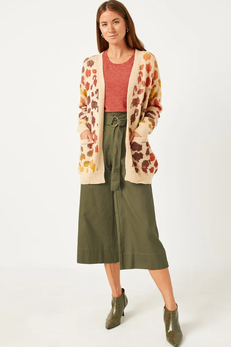 Womens Multi Color Leopard Open Sweater Cardigan sold by Hayden product image thumbnail 3