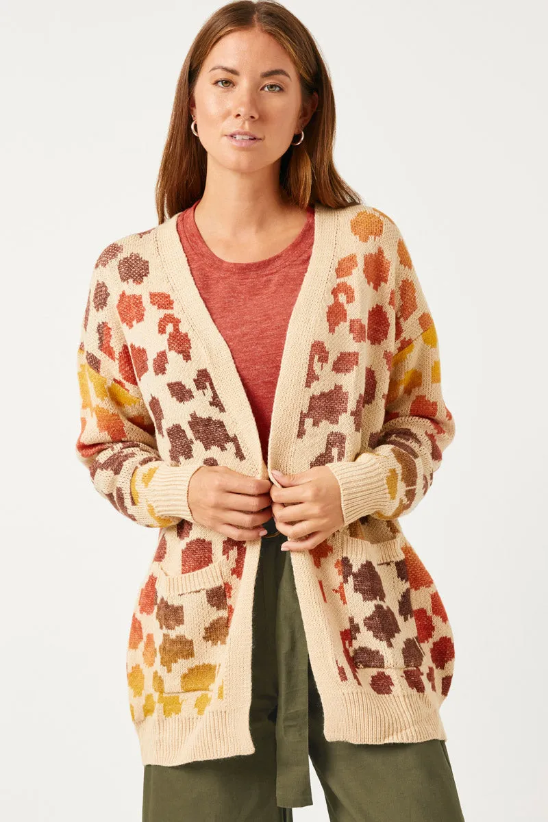 Womens Multi Color Leopard Open Sweater Cardigan sold by Hayden product image thumbnail 4