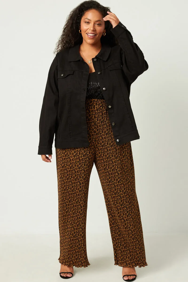 Womens Slouchy Fit Stretch Raw Edge Detail Colored Denim Jacket sold by Hayden product image thumbnail 2