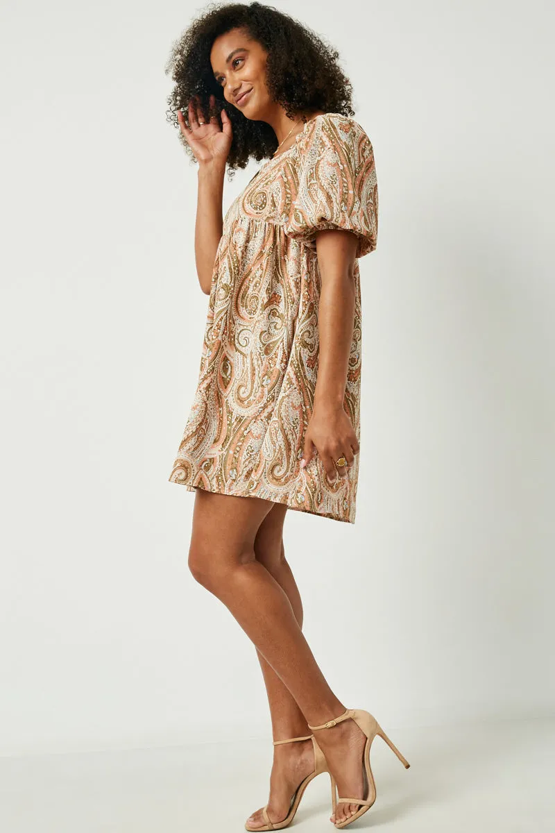 Womens Paisley Square Neck Tunic Dress sold by Hayden product image thumbnail 3