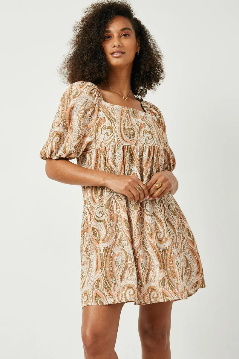 Womens Paisley Square Neck Tunic Dress sold by Hayden