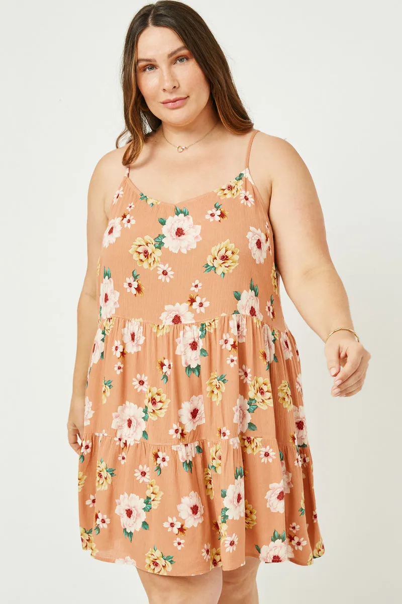 Womens Floral Tiered Sleeveless Swing Dress sold by Hayden product image thumbnail 5