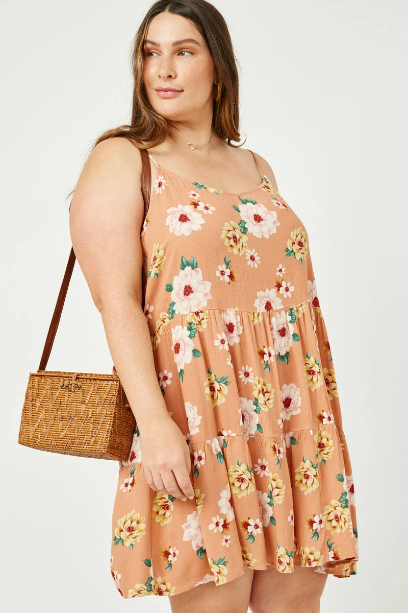 Womens Floral Tiered Sleeveless Swing Dress sold by Hayden product image thumbnail 2