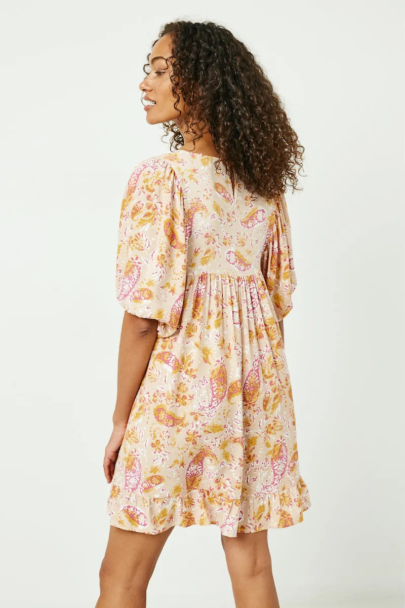 Womens Paisley Print Square Neck Tunic Dress sold by Hayden product image thumbnail 4