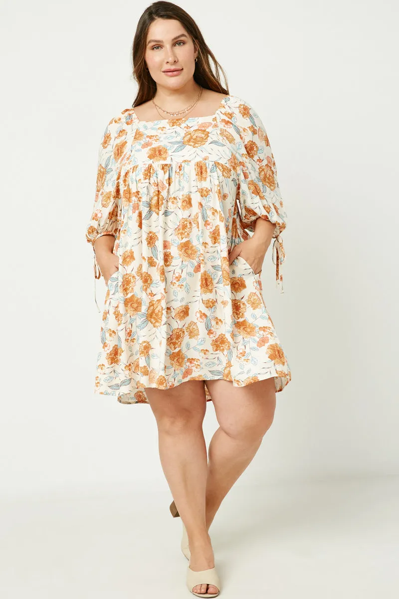 Womens Romantic Floral Tie Sleeve Mini Dress sold by Hayden product image thumbnail 2