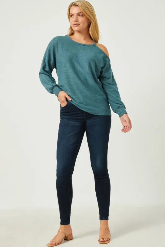 Womens Brushed Cold Shoulder Detail Long Sleeve Knit Top sold by Hayden