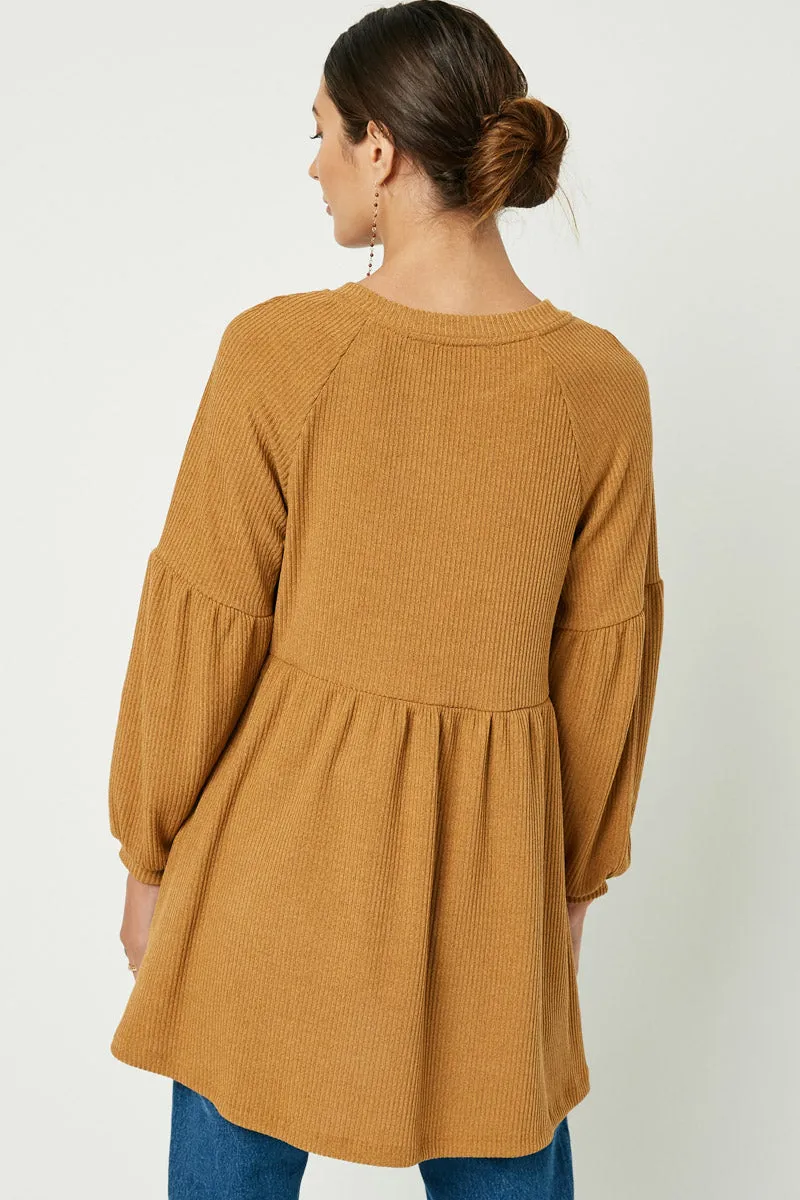 Womens Ribbed Knit Raglan Mini Dress sold by Hayden product image thumbnail 3