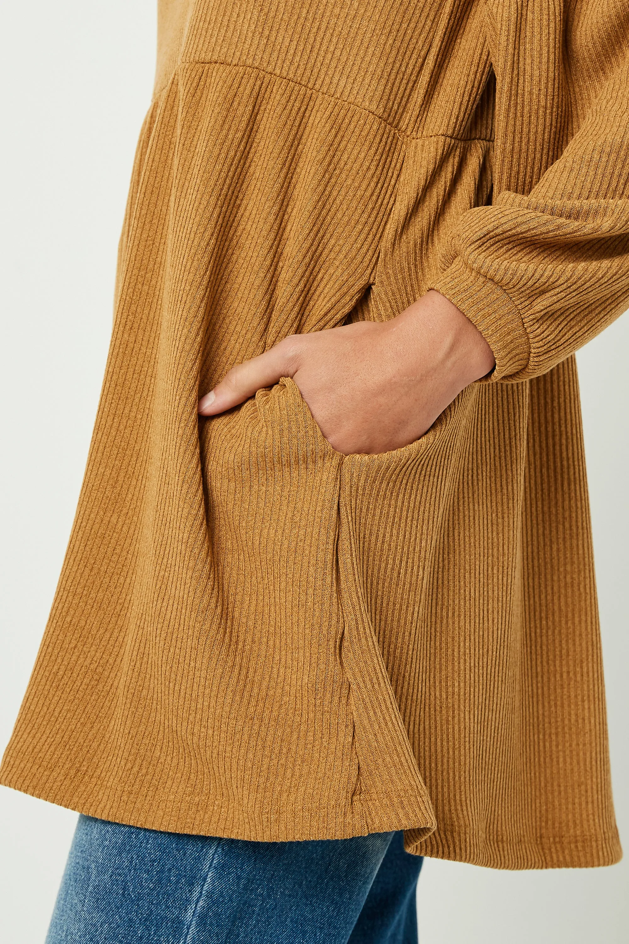 Womens Ribbed Knit Raglan Mini Dress sold by Hayden product image thumbnail 2