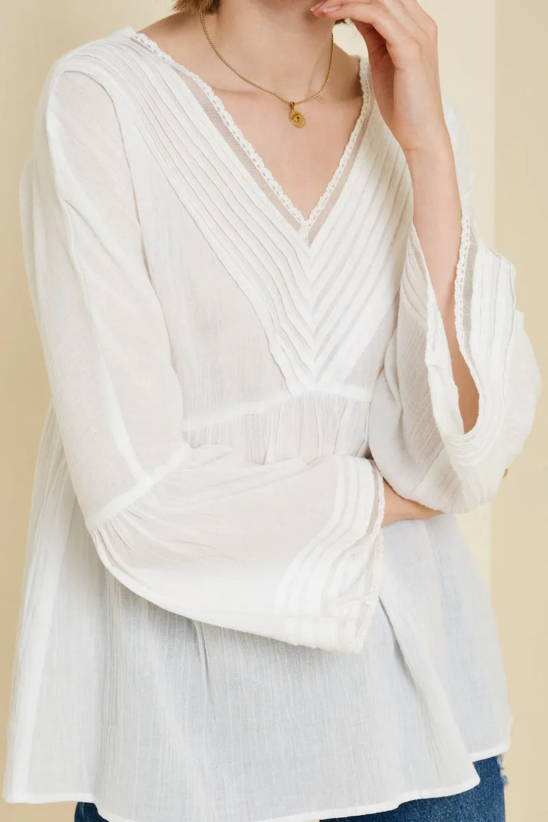 Womens Pintuck Empire Waist Blouse sold by Hayden product image thumbnail 4