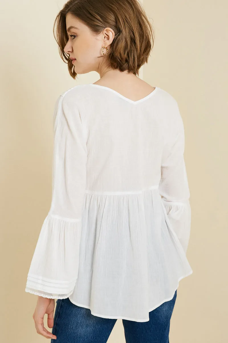 Womens Pintuck Empire Waist Blouse sold by Hayden product image thumbnail 2