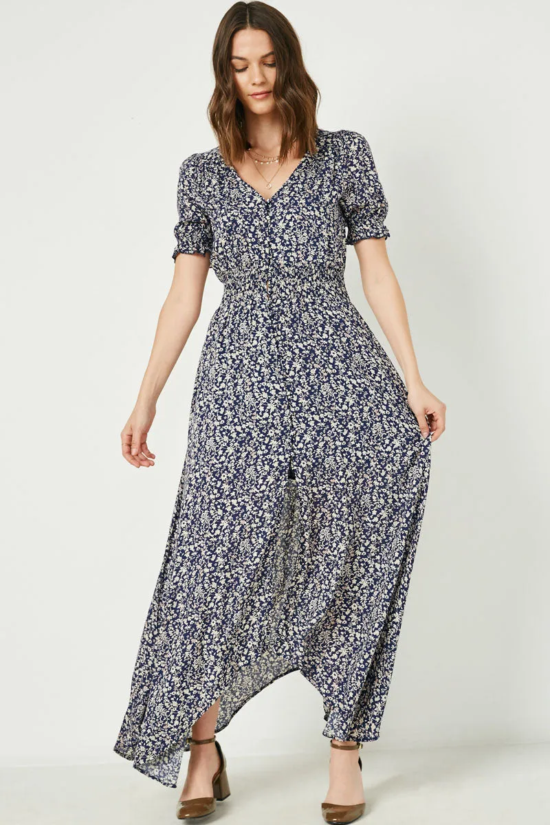 Womens Floral Ruched Waist Maxi Dress sold by Hayden product image thumbnail 5