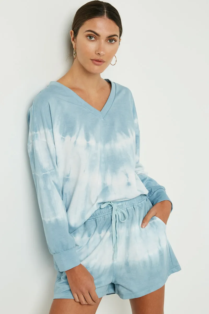 Womens Garment Tie Dyed V Neck Top sold by Hayden