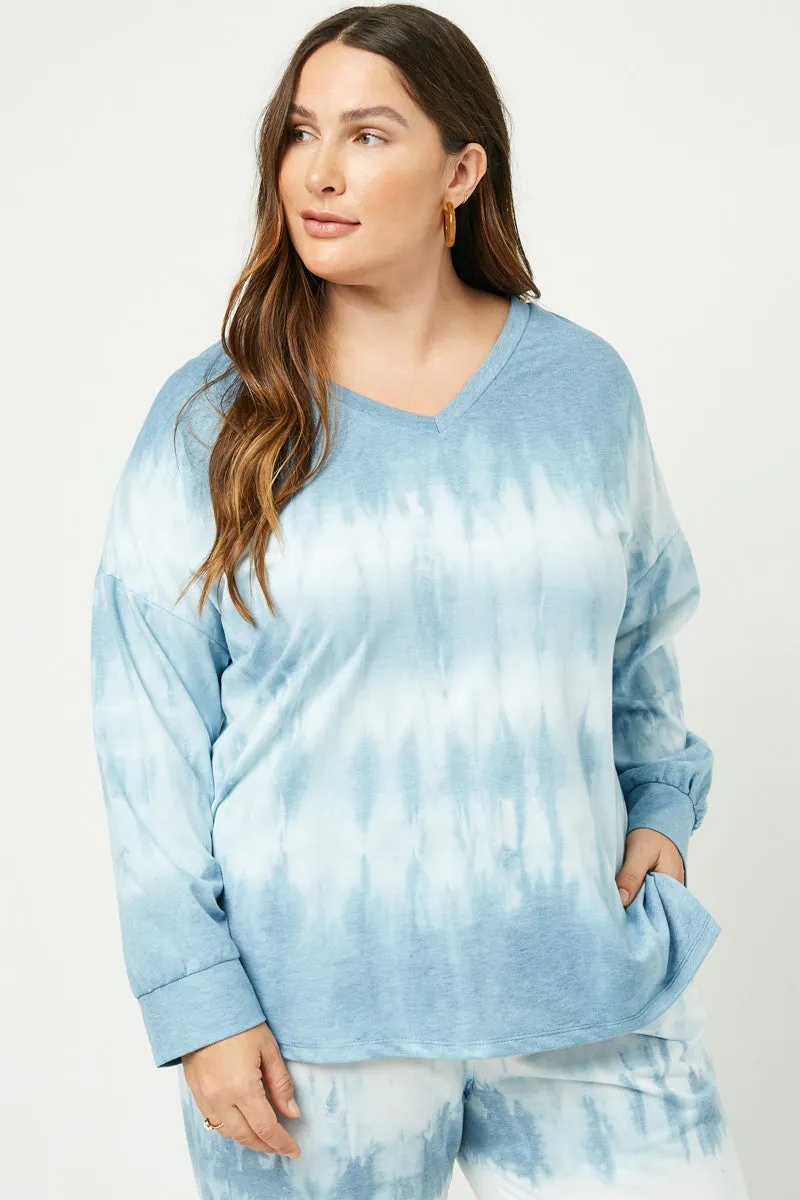 Womens Garment Tie Dyed V Neck Top sold by Hayden product image thumbnail 2