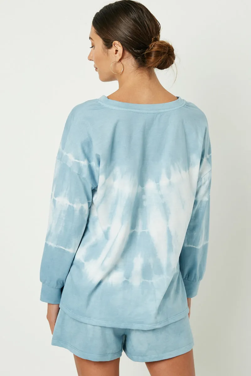 Womens Garment Tie Dyed V Neck Top sold by Hayden product image thumbnail 3