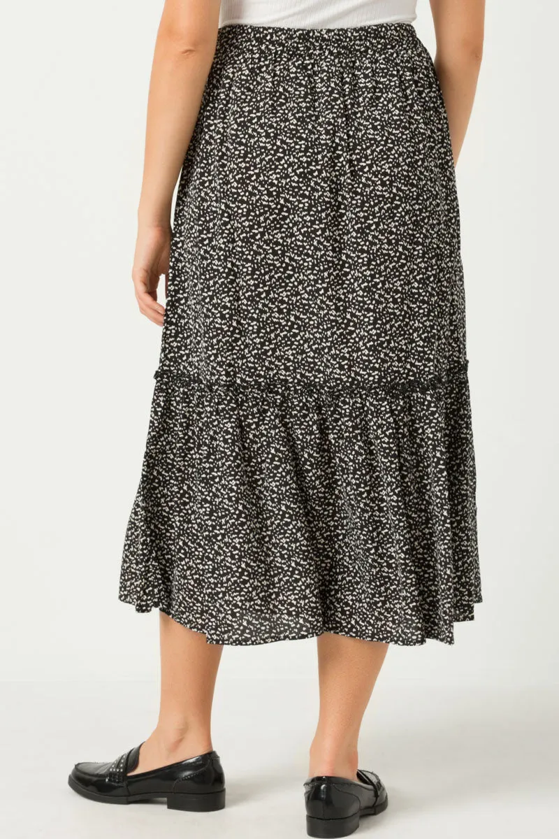 Womens Dotted Tiered Midi Skirt sold by Hayden product image thumbnail 5