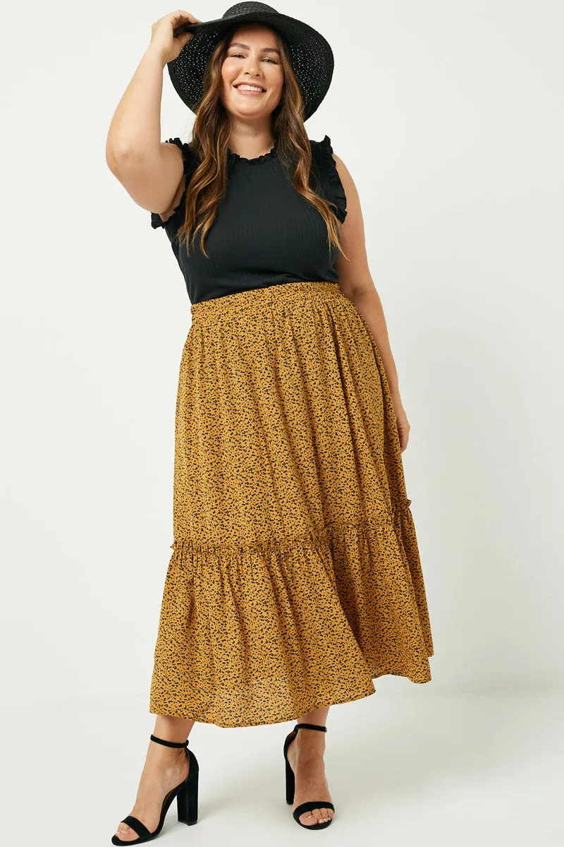 Womens Dotted Tiered Midi Skirt sold by Hayden product image thumbnail 2