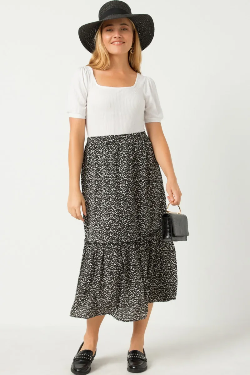 Womens Dotted Tiered Midi Skirt sold by Hayden product image thumbnail 3