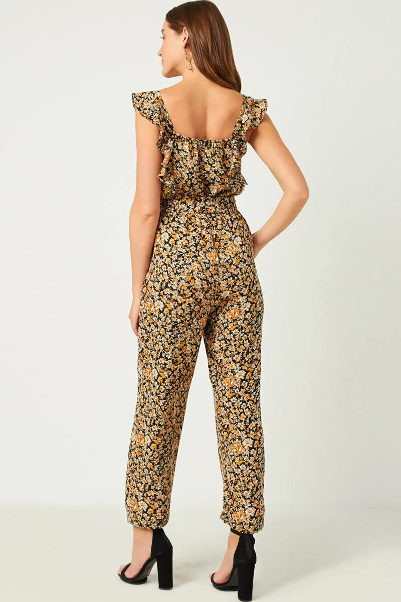 Womens Belted Ruffle Shoulder Jumpsuit sold by Hayden product image thumbnail 5