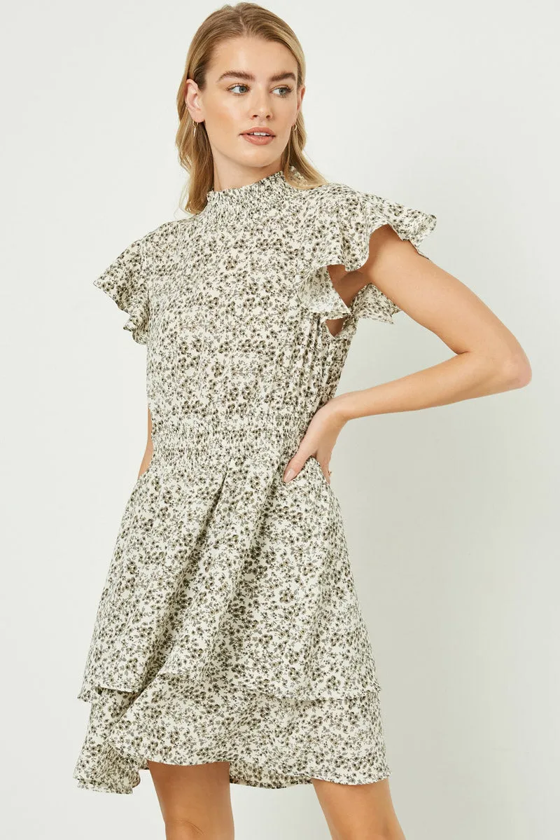 Womens Floral Smocked Waist Sleeveless Mini Dress sold by Hayden product image thumbnail 2