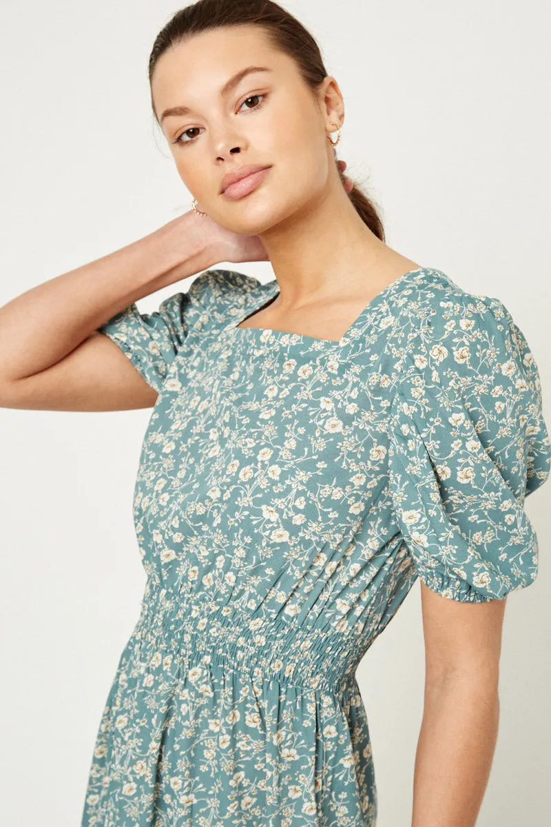 Womens Floral Square Neck Midi Dress sold by Hayden product image thumbnail 4