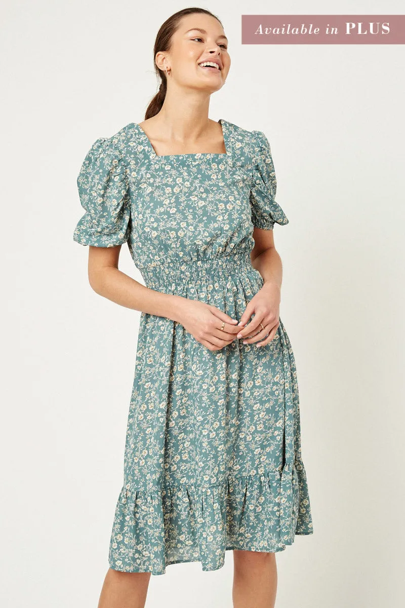 Womens Floral Square Neck Midi Dress sold by Hayden product image thumbnail 2